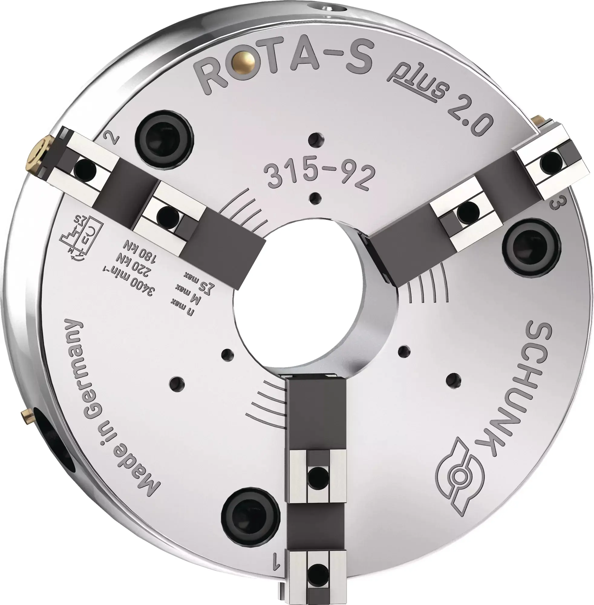 Produktfoto 1 von SCHUNK ROTA-S plus 2.0 315-92 Z300-SFG, Handspannfutter mit Backenschnellwechsel