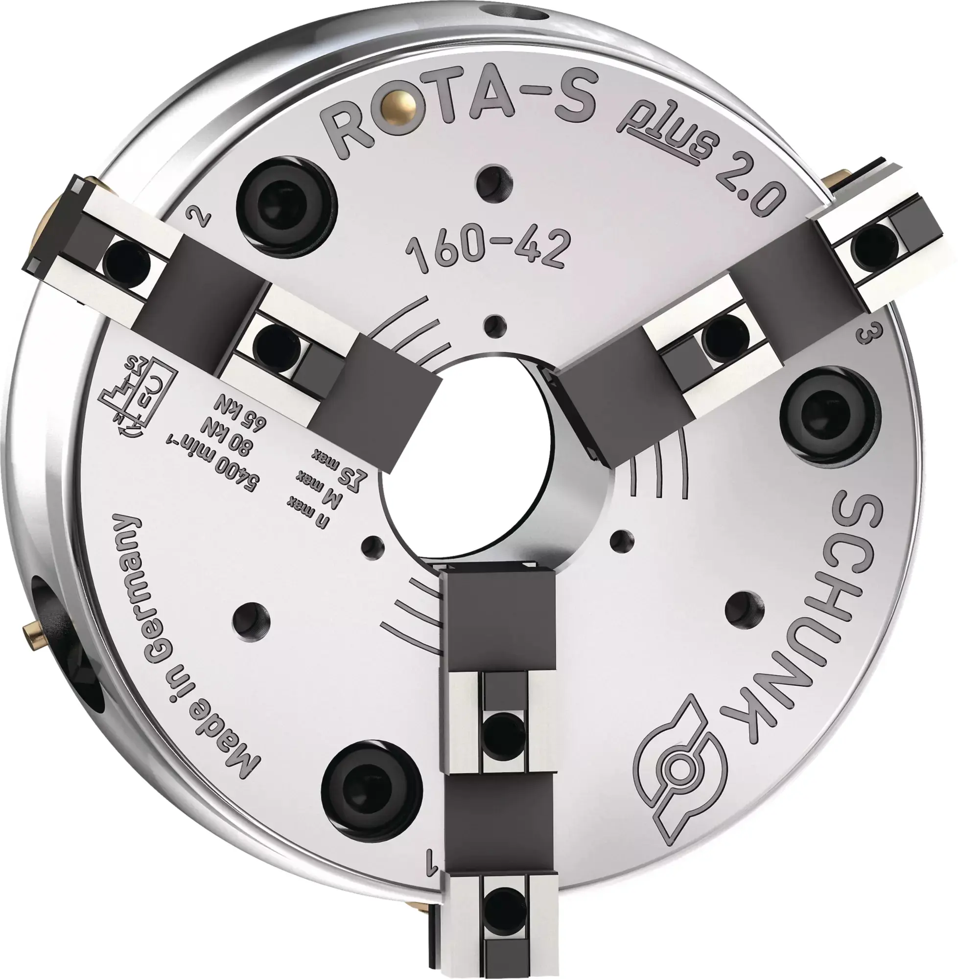 Produktfoto 1 von SCHUNK ROTA-S plus 2.0 160-42 Z145-SFG, Handspannfutter mit Backenschnellwechsel