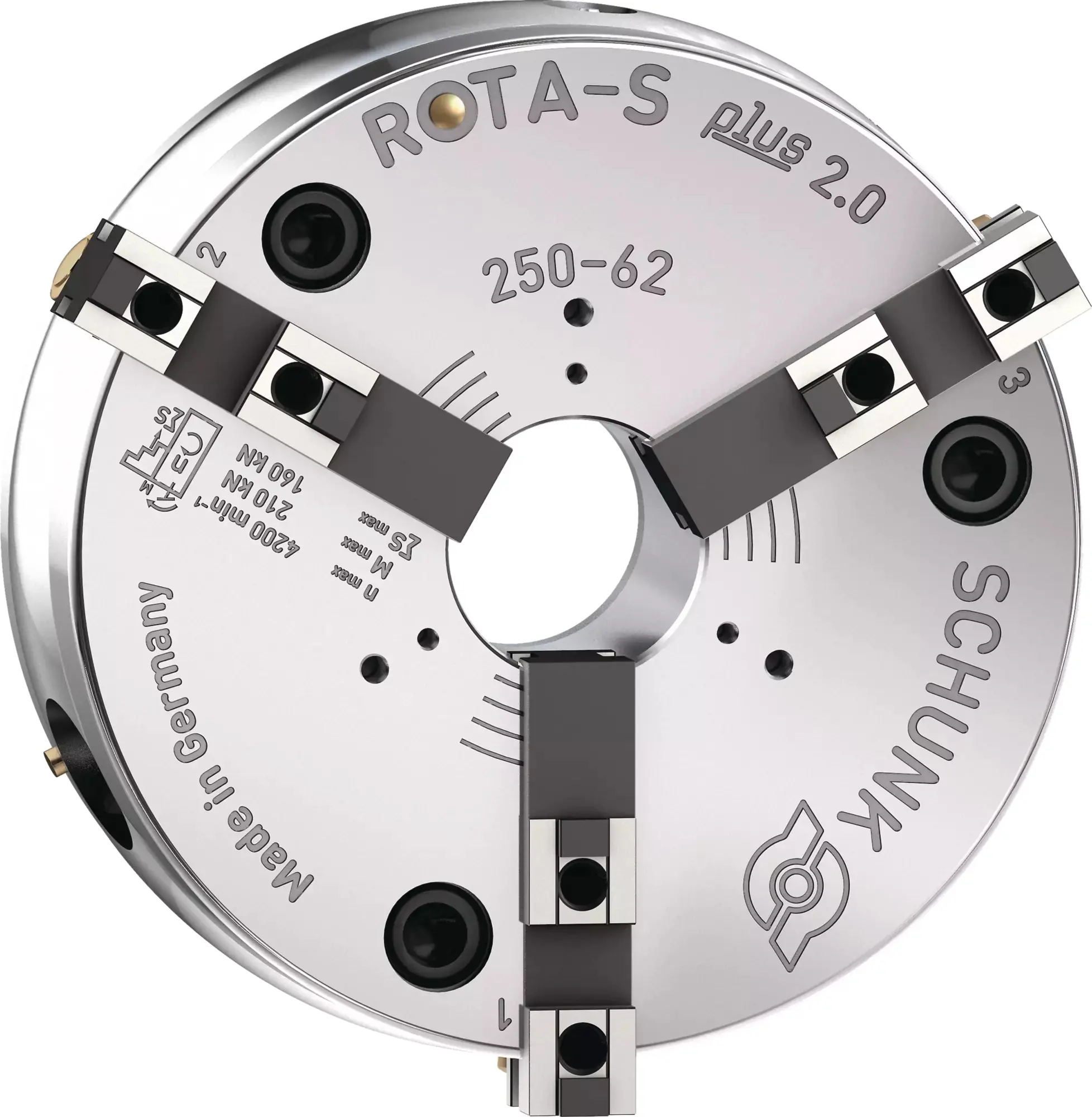 Produktfoto 1 von SCHUNK ROTA-S plus 2.0 250-62 Z235-SFG, Handspannfutter mit Backenschnellwechsel