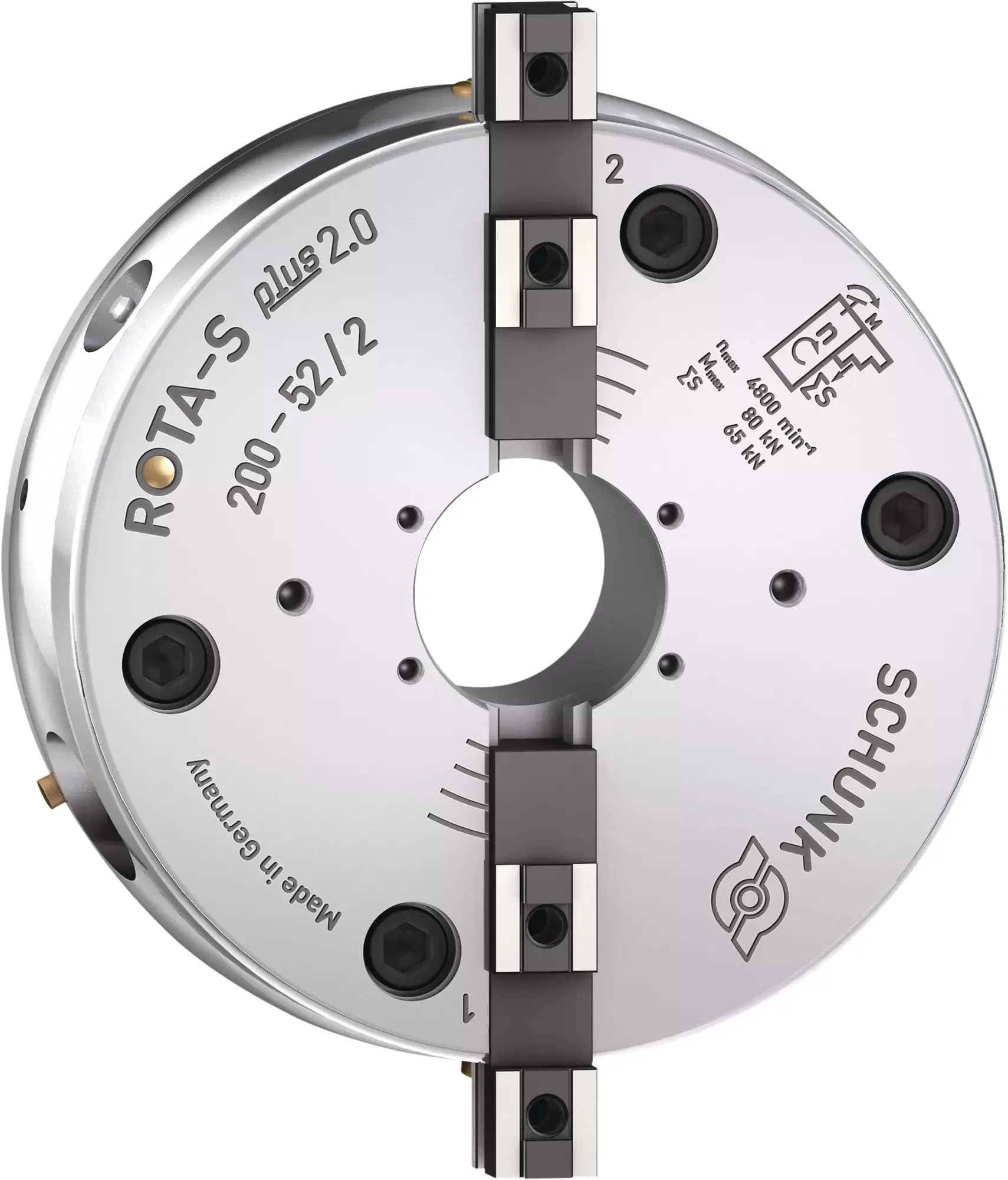Produktfoto 1 von SCHUNK ROTA-S plus 2.0 200-52/2 Z185-SFG, Handspannfutter