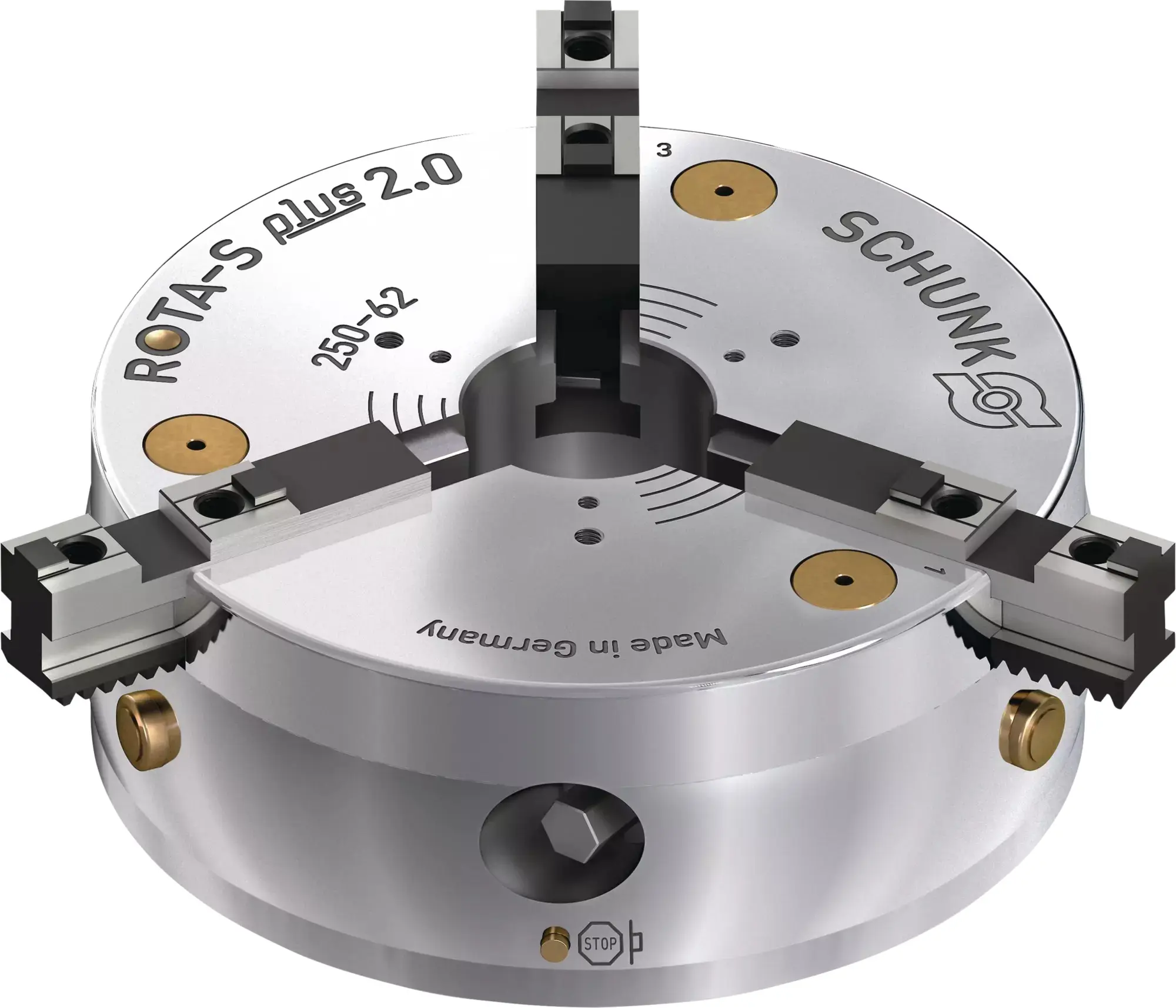 Produktfoto 1 von SCHUNK ROTA-S plus 2.0 250 Z235-SFG, Stationäre 3-Backenfutter, manuell betätigt