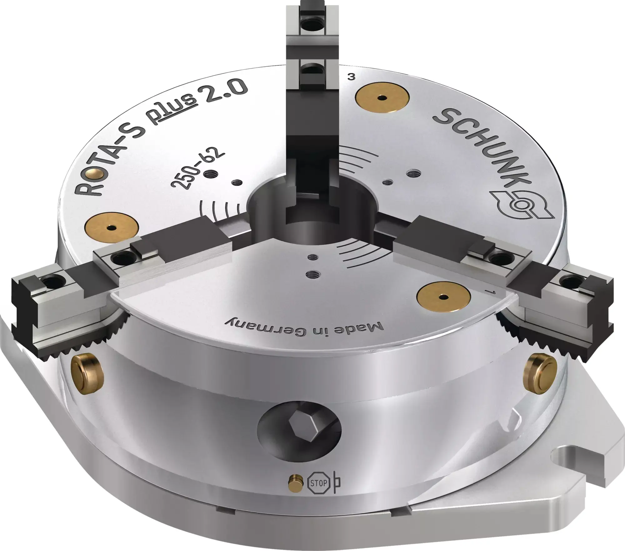 Produktfoto 1 von SCHUNK ROTA-S plus 2.0 250 K-SFG, Stationäre 3-Backenfutter, manuell betätigt