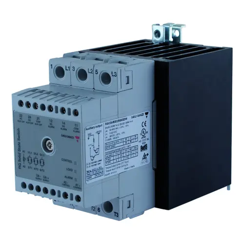 Produktfoto 1 von Carlo Gavazzi RGC3A60D25GKEAM, 3P -SSC-DC IN-ZC 600V 3X25A 1200VP-E-CLP IN MNTR