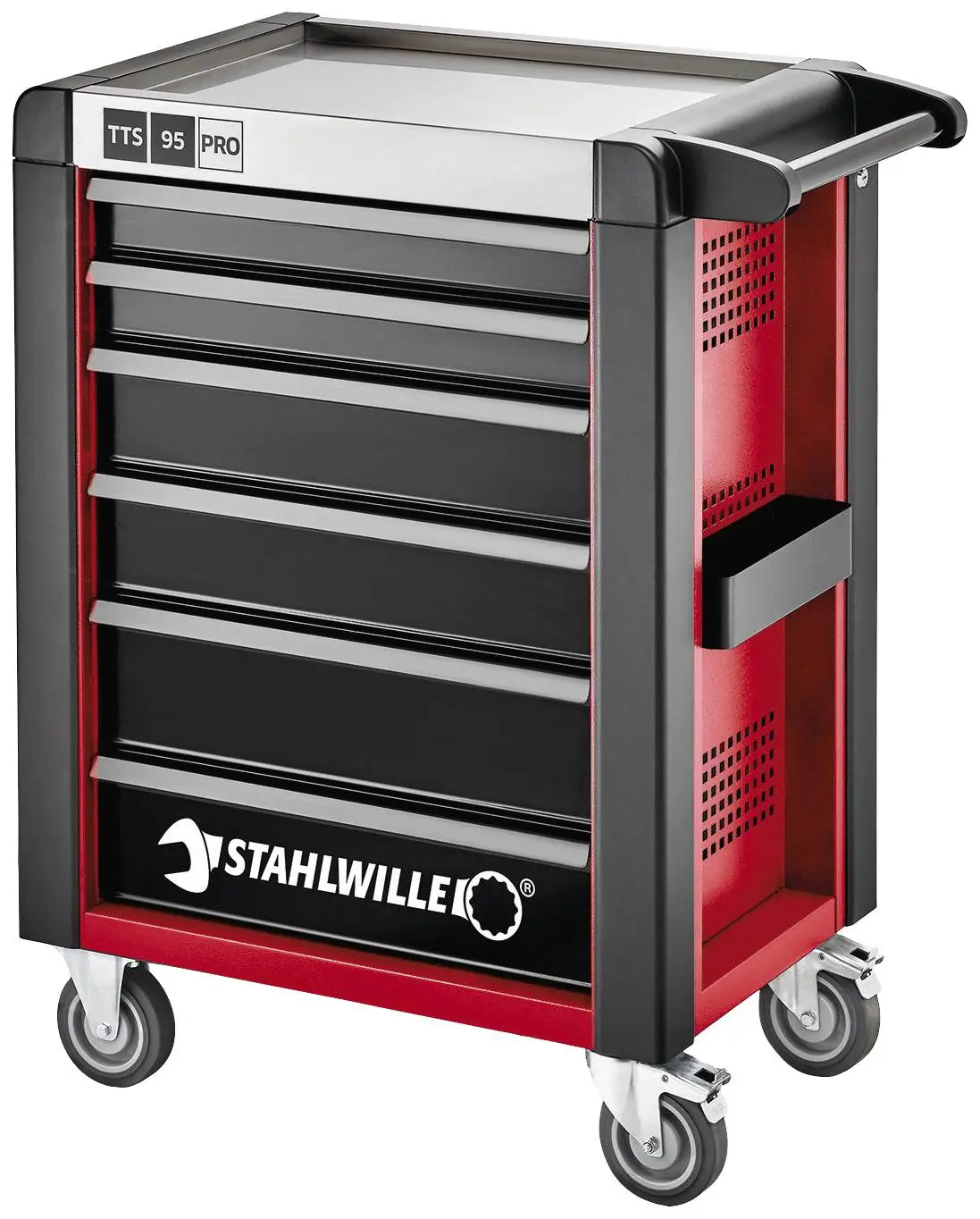 Produktfoto 1 von Stahlwille 81200162, Werkstattwagen Herstellerfarbe: Rot, Schwarz