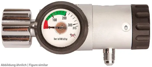 Produktfoto 1 von Fischer 500447, Kompaktdruckminderer N2, 0,5-15l/min 200bar, Abgang 7/16"-UNF