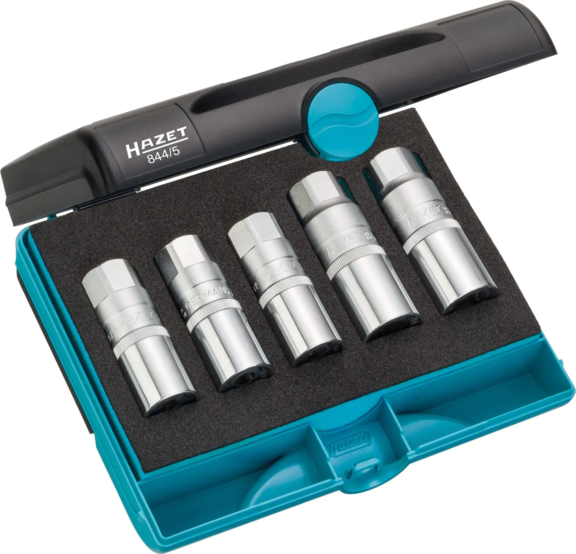 Produktfoto 1 von Hazet 844/5, Stehbolzenausdreher-Satz 5tlg. 12,5 mm (1/2")