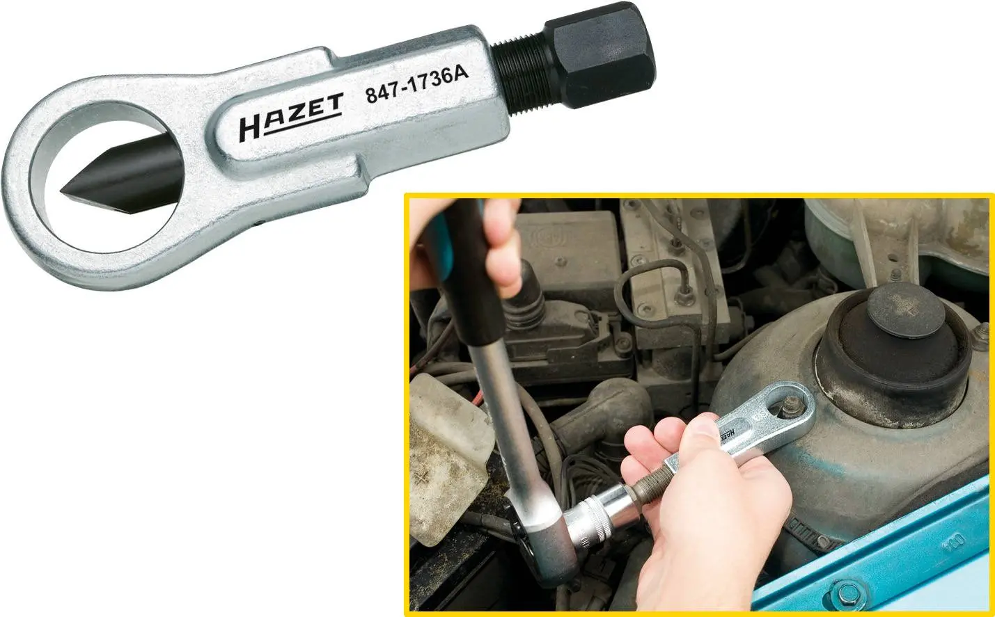 Produktfoto 1 von Hazet 847-0410A, Mechanischer Mutternsprenger 7 - 11mm