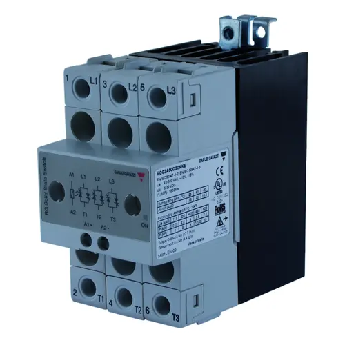 Produktfoto 1 von Carlo Gavazzi RGC3A60D20KKE, 3P -SSC-DC IN-ZC 600V 3X20A 1200VP-E-SRW IN