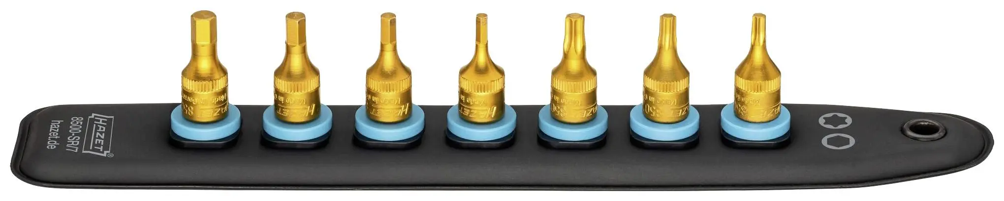 Produktfoto 1 von Hazet 8500-SR/7, Steckleiste Antrieb 1/4" (6.3 mm) 245mm