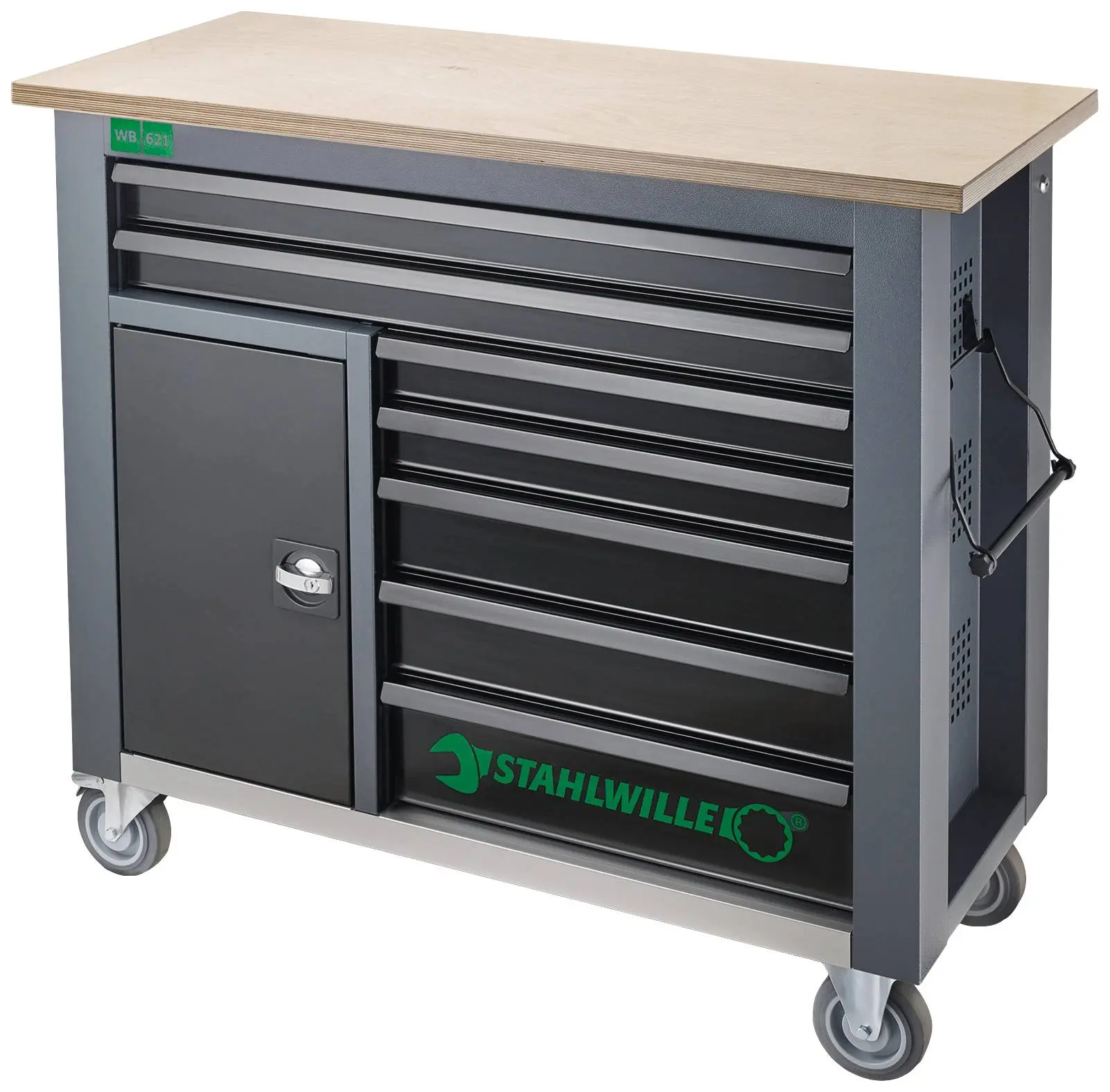 Produktfoto 1 von Stahlwille 85010621, Werkbank (B x H x T) 1150 x 1045 x 500mm Anthrazit, Schwarz