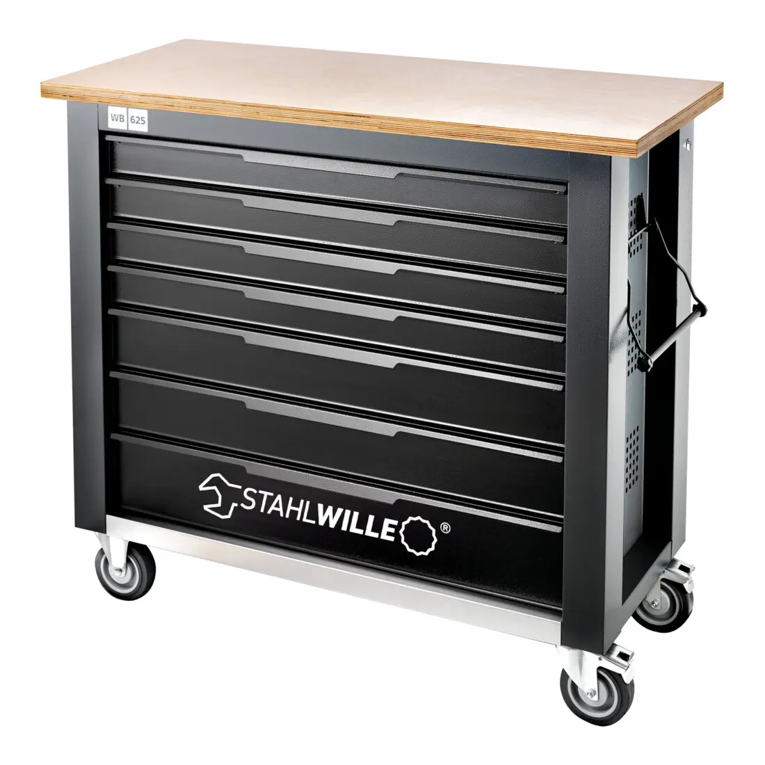 Produktfoto 1 von Stahlwille 85010625, Mobile Werkbank WB 625 7 Schubladen anthrazit