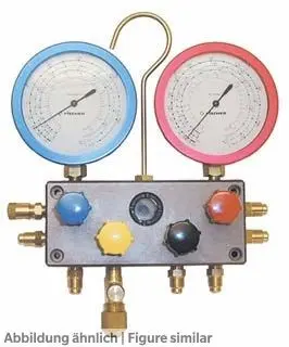 Produktfoto 1 von Fischer 8505052, 4-fach Manifold-Set M4-3 Deluxe R134a/404A/507/407C