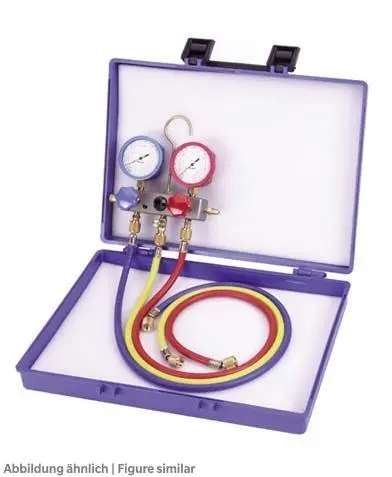 Produktfoto 1 von Fischer 8504929, Manometerbatter. M2 m.Fischer-Manos 80mm R134a/404A/407C