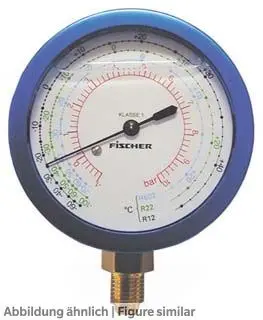Produktfoto 1 von Fischer MA1003V14S-7326FI, Saugmanometer 80mm 7/16"UNF Glyzerin