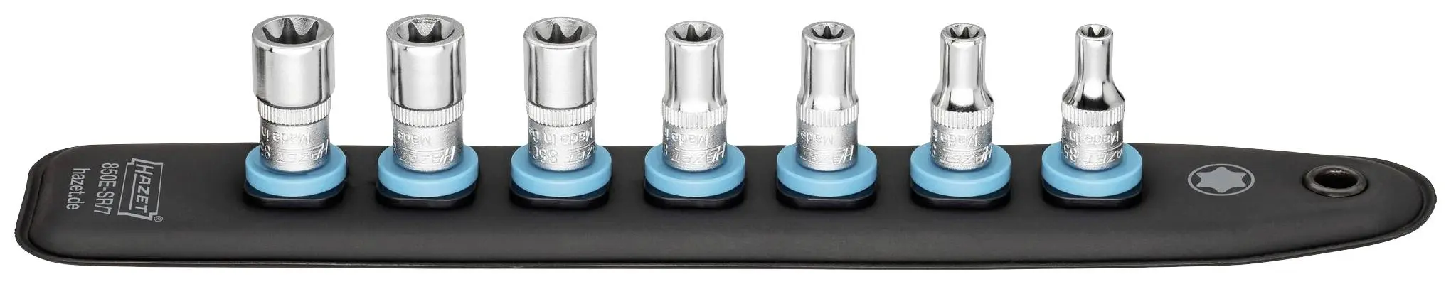 Produktfoto 1 von Hazet 850E-SR/7, Steckleiste Antrieb 1/4" (6.3 mm) 245mm