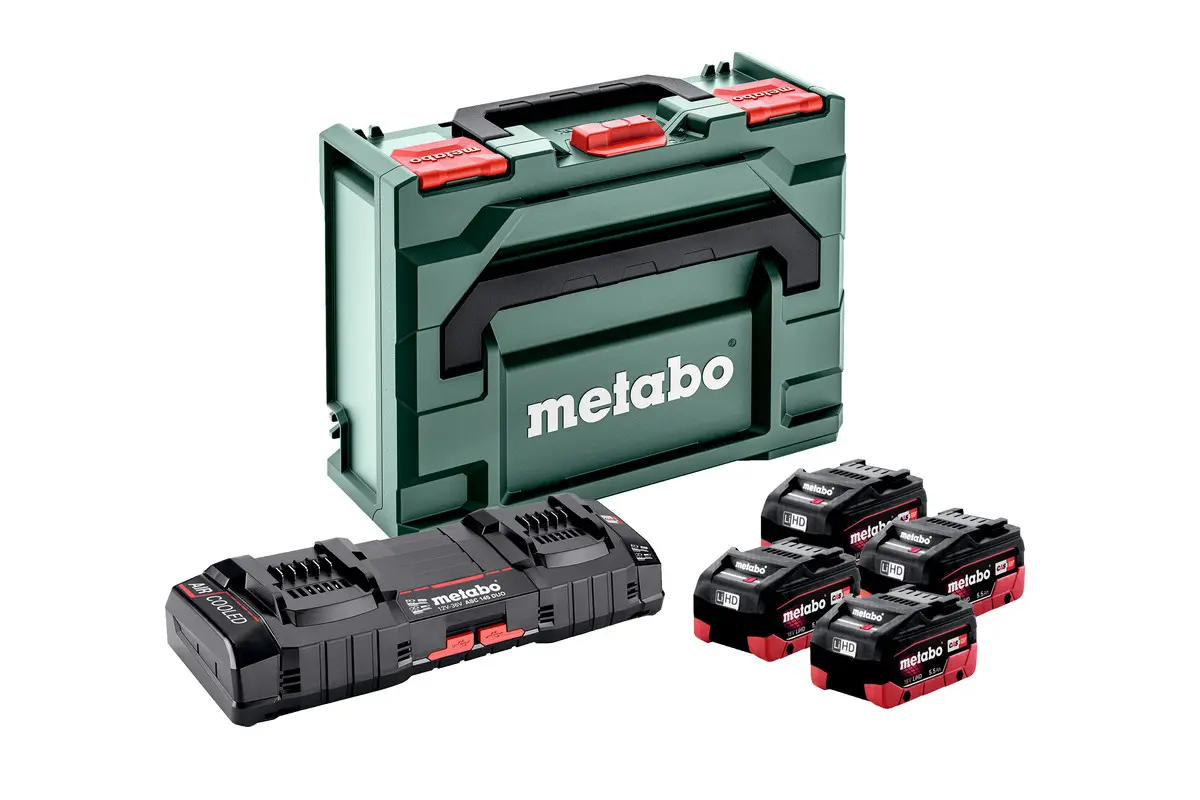 Produktfoto 1 von Metabo 685180000, Basis-Set 4x LiHD 5.5Ah ASC 145 DUO + metaBOX 145
