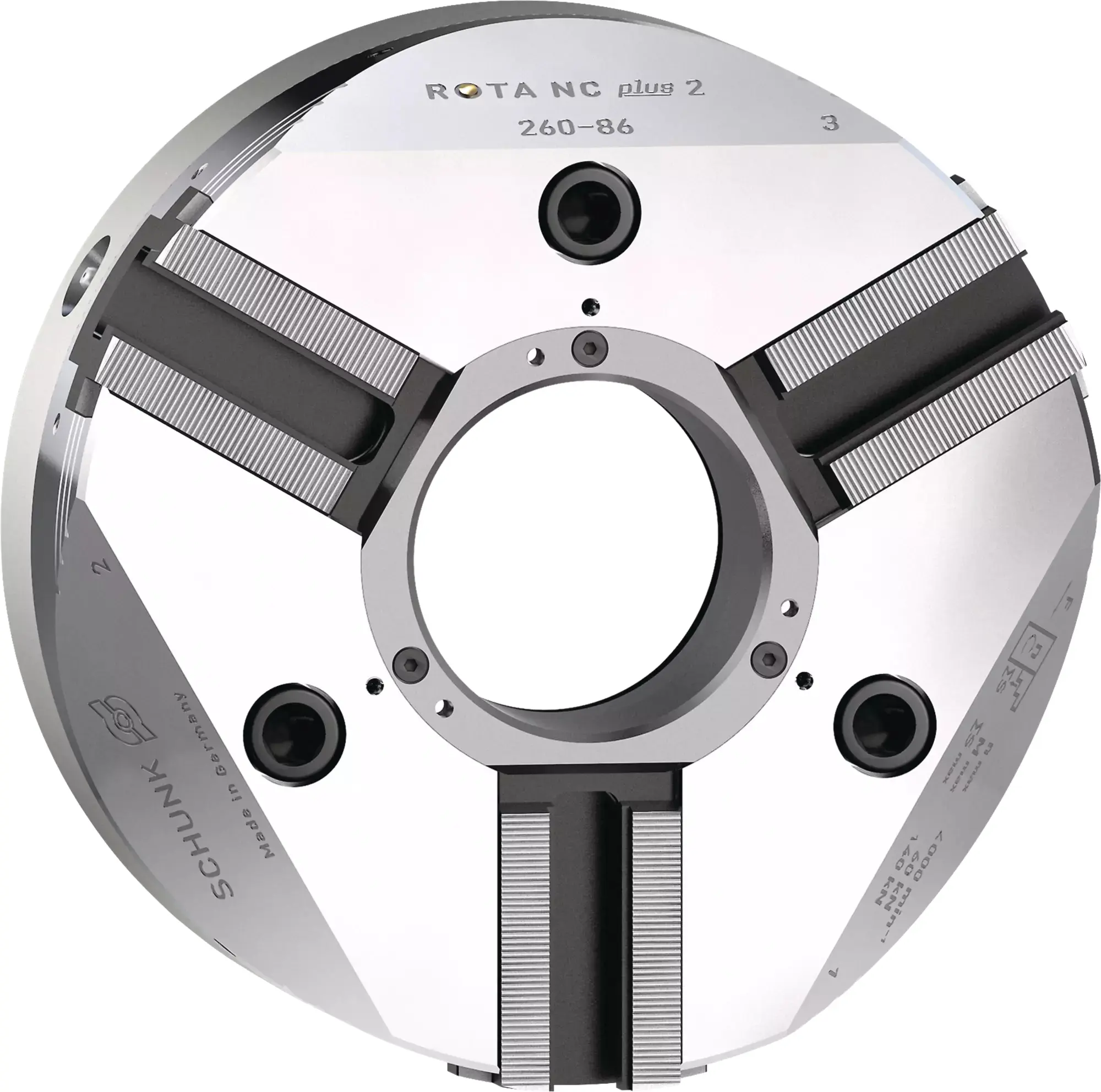 Produktfoto 1 von SCHUNK ROTA NC plus 2 260-86 Z220-SV90°, Kraftspannfutter mit Durchgangsbohrung