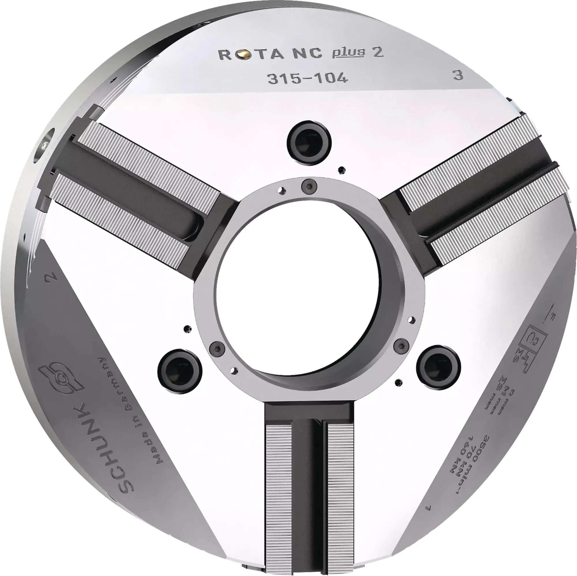 SCHUNK ROTA NC plus 2 315-104 A8-SV60°, Kraftspannfutter mit Durchgangsbohrung