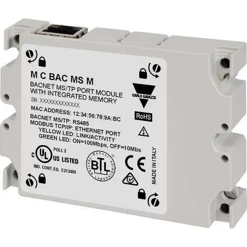 Produktfoto 1 von Carlo Gavazzi MCBACMSM, BaCnet MSTP-Portmodul