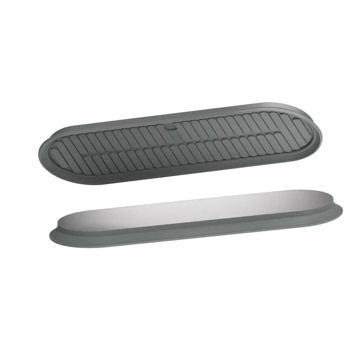 FIPA 9.450x150.026.1, Oval-Saugplatte 450x150 mm NBR grau