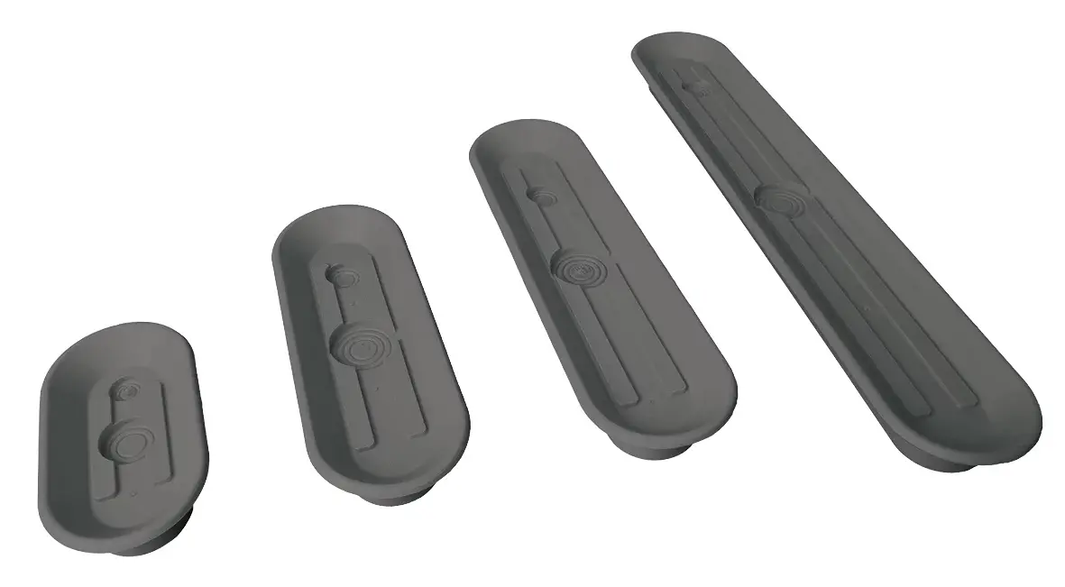 Produktfoto 1 von FIPA 9.110x40.009.1, Ovalsauger 110x40 mm NBR grau
