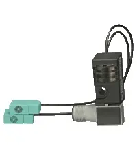 Produktfoto 1 von Pepperl+Fuchs NBN2-F581-140S6-E8-V1, Induktives Abfrageset