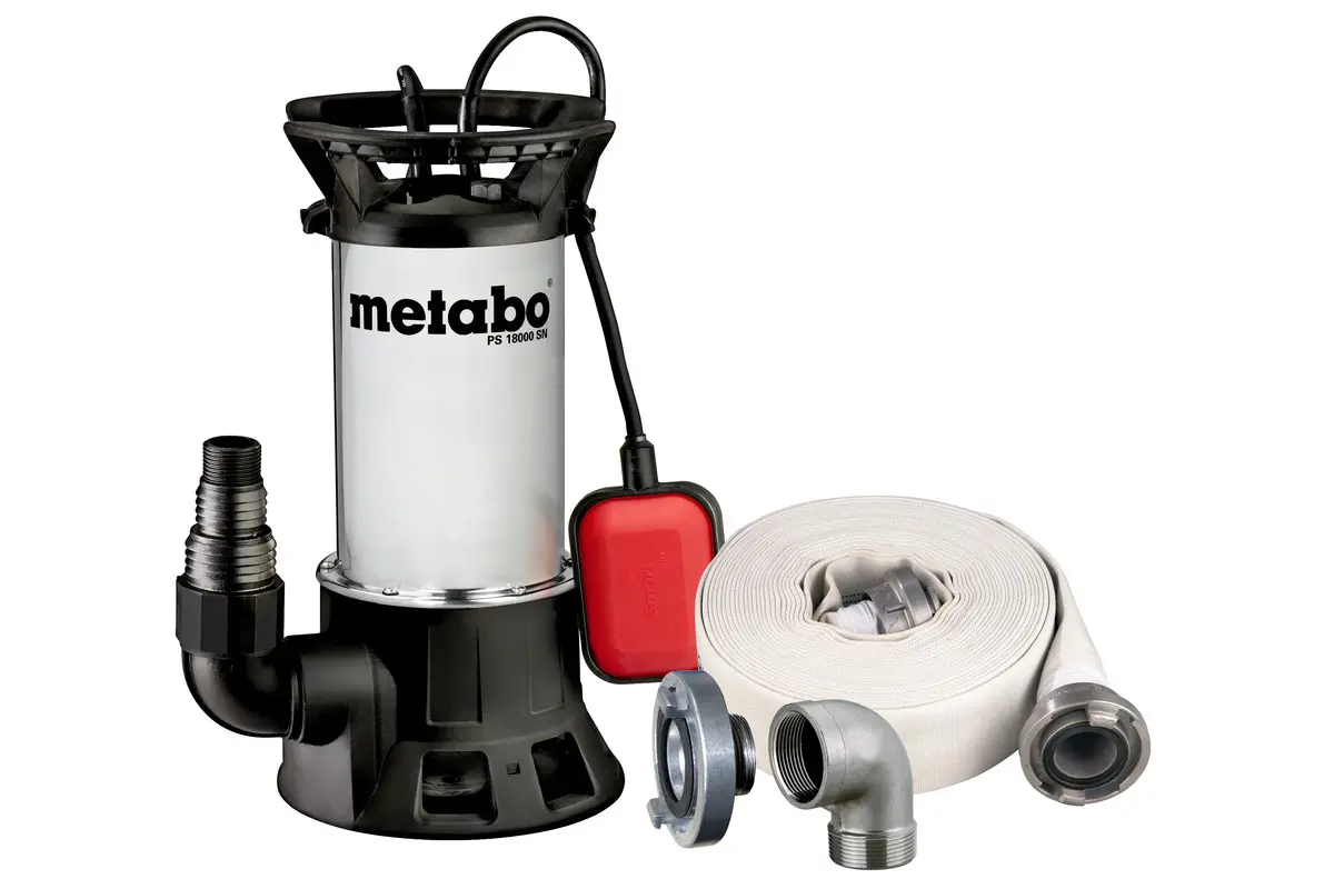 Produktfoto 1 von Metabo 690626000, Schmutzwasser-Tauchpumpe PS 18000 SN Set