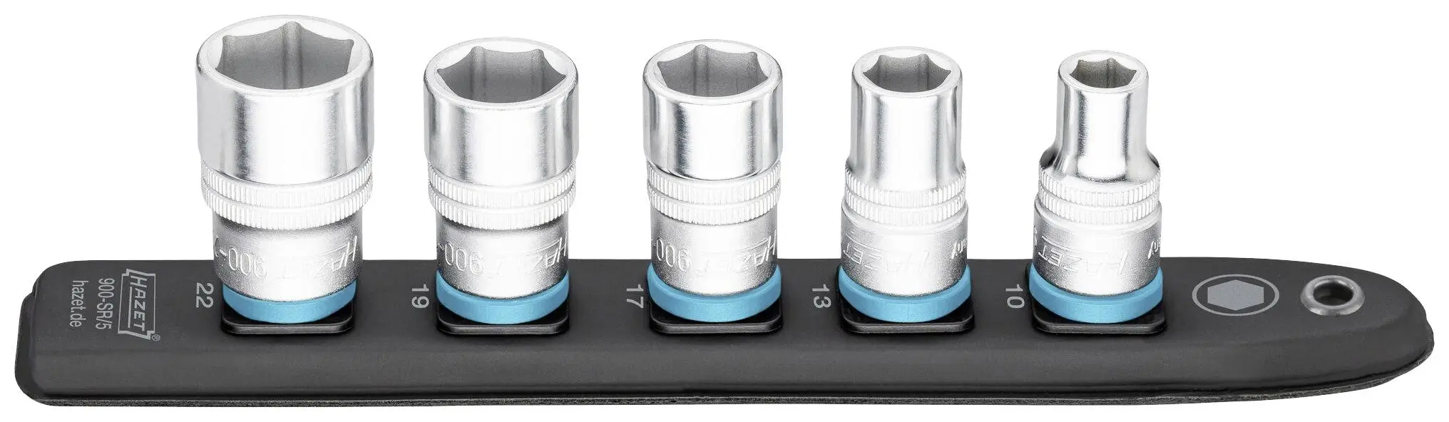 Produktfoto 1 von Hazet 900-SR/5, Steckleiste 5teilig Vierkant, 1/2" (12.5 mm)