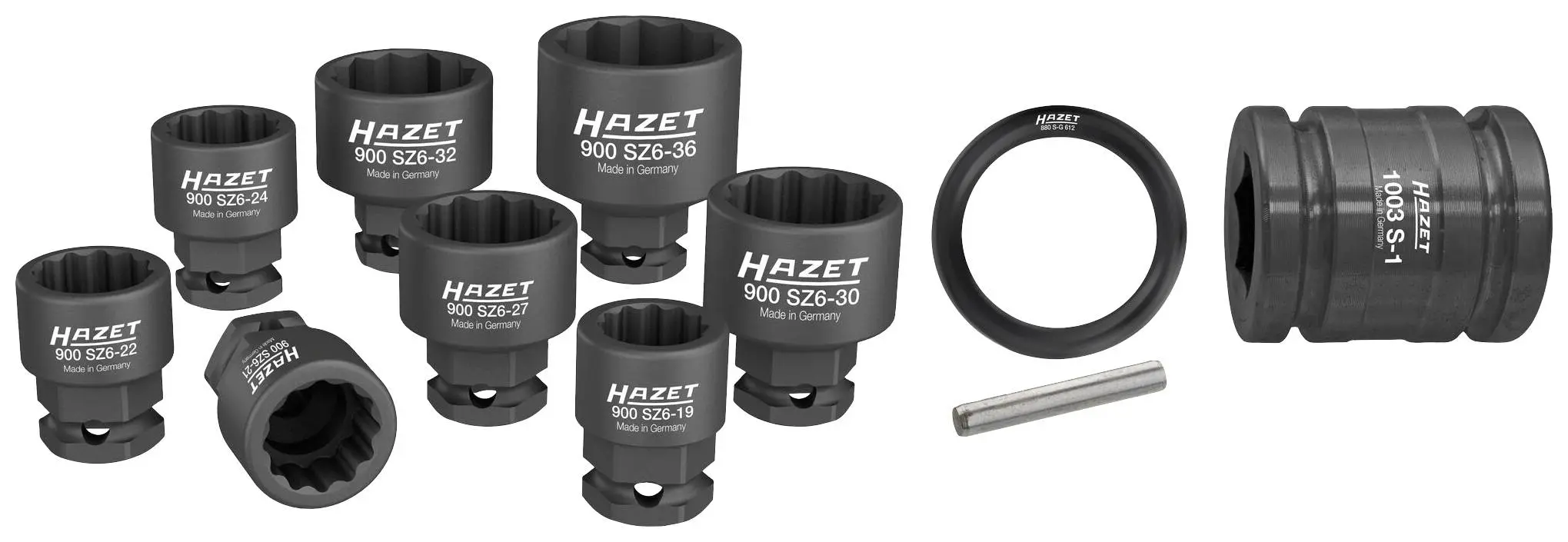 Produktfoto 1 von Hazet 900SZ6/11, Steckschlüsseleinsatz-Set 1/2" (12.5 mm)