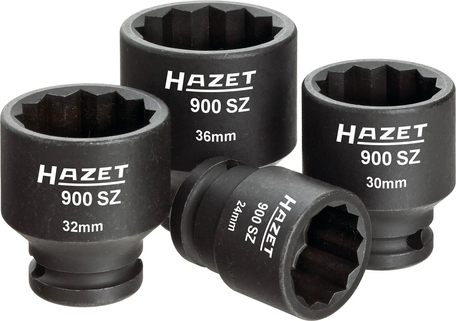 Produktfoto 1 von Hazet 900SZ/4, Kraft-Steckschlüsseleinsatz-Set 4teilig 1/2"