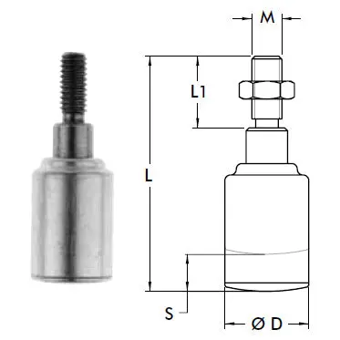 Produktfoto 1 von DESTACO 920-M - Federnde Andruckspindel