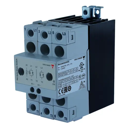 Produktfoto 1 von Carlo Gavazzi RGC2A60A25KKE, 2P -SSC-AC IN-ZC 600V 3X25A 1200VP-E-SRW IN