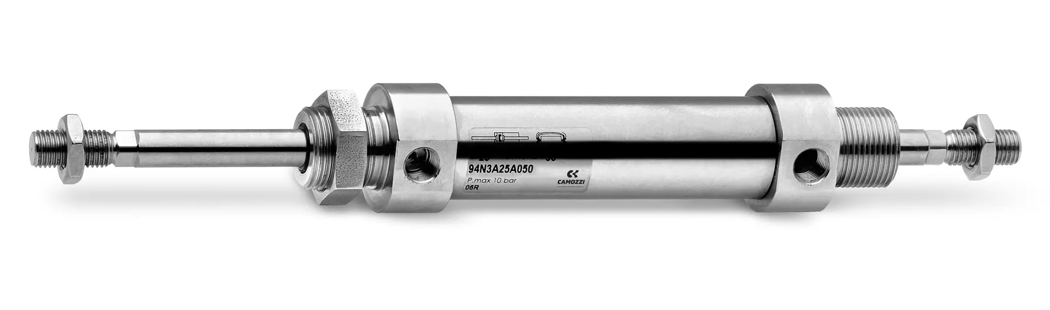 Produktfoto 1 von Camozzi 94N3A25A080 ISO6432-Betätiger, Edelstahl, Serie 94