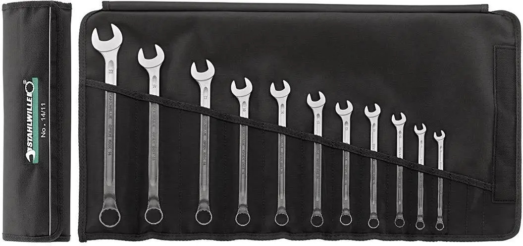 Produktfoto 1 von Stahlwille 96401004, 14/15 Ring-Maulschlüssel-Satz 15teilig 8 - 19 mm