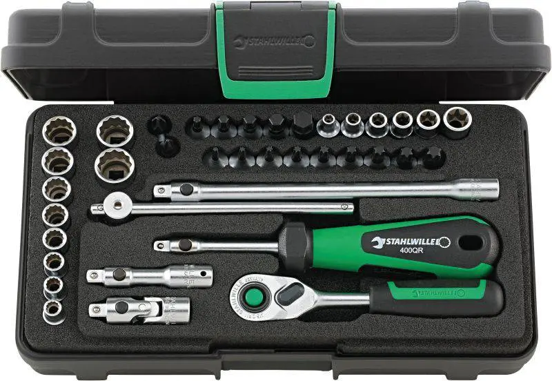 Produktfoto 1 von Stahlwille 96010120, 40D/40TX/44KTX/32/6QR Steckschlüsselsatz 1/4" (6.3 mm)