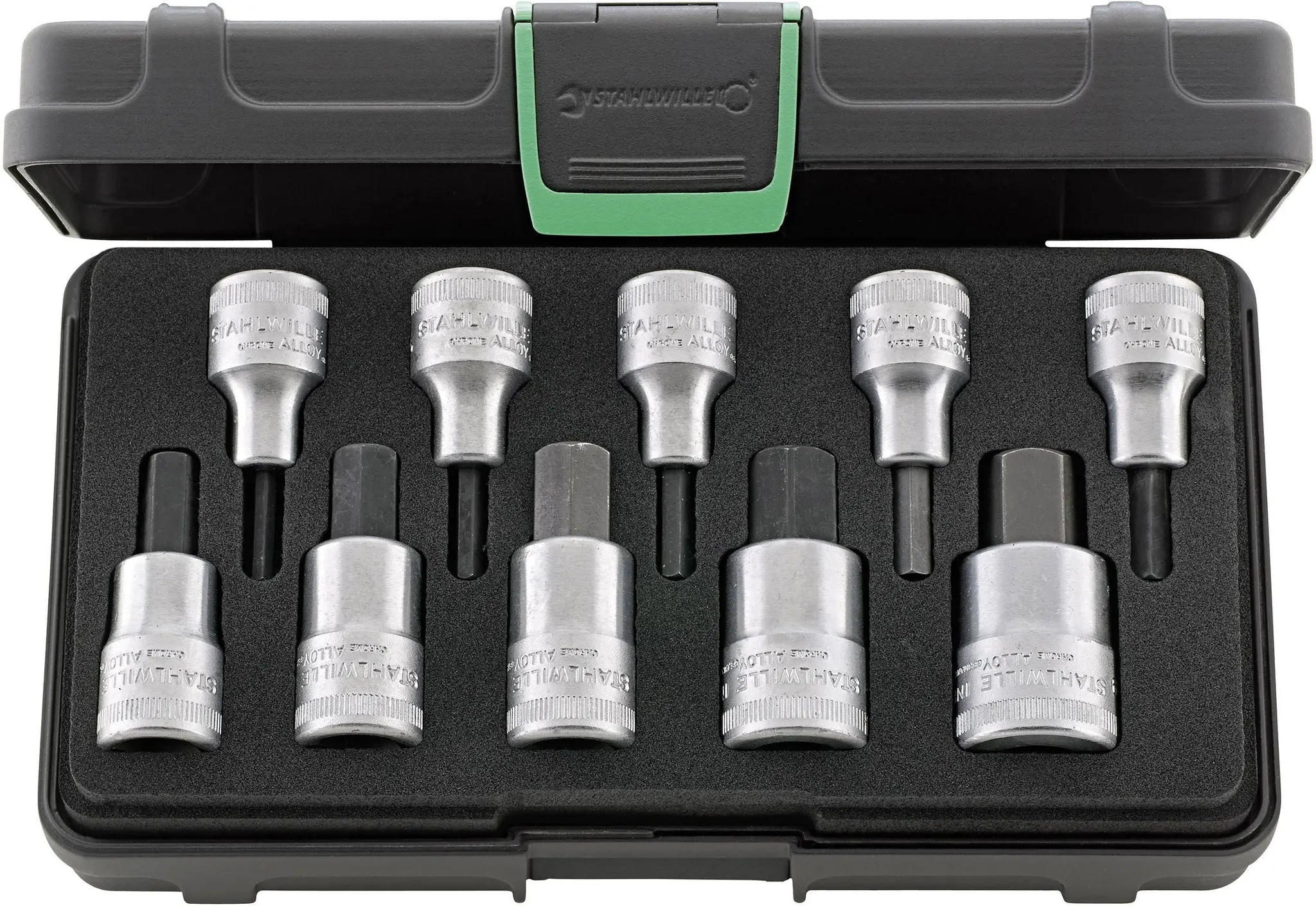 Produktfoto 1 von Stahlwille 96031508, 54/10 KN Steckschlüssel-Bit-Einsatz-Set 1/2" 10-teilig