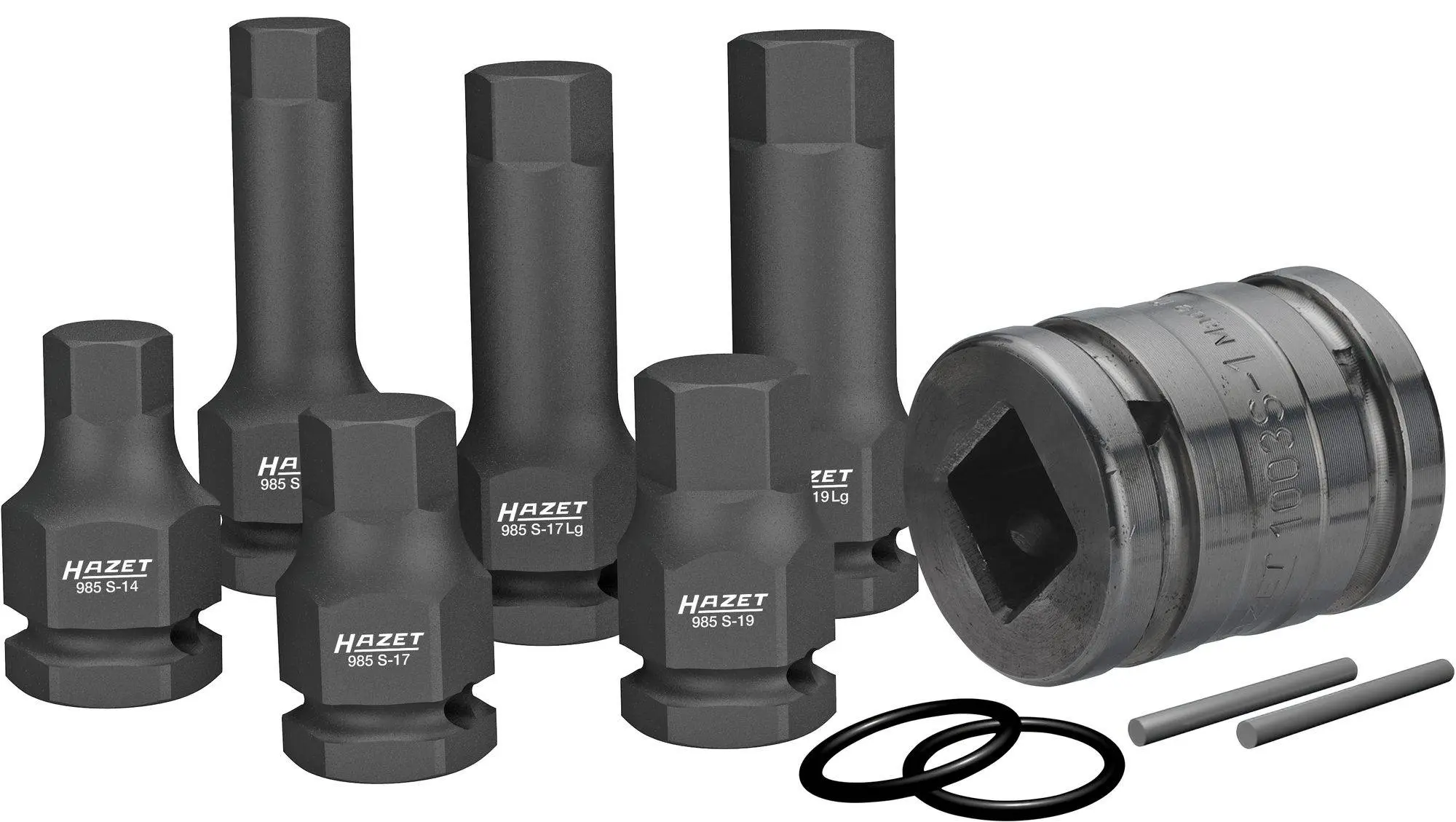 Produktfoto 1 von Hazet 985S/11, Schlagschrauber-Steckschlüsseleinsatz-Set (1/2", 1")