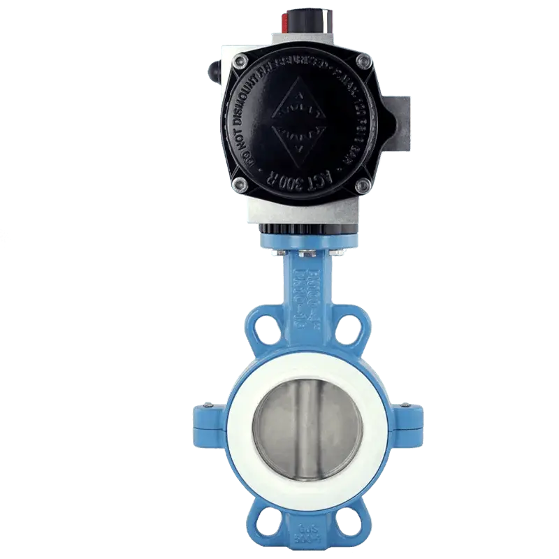 Fergo AK130 Absperrklappe DN 200 PN10 PTFE einfachwirkend pneumatischer Antrieb