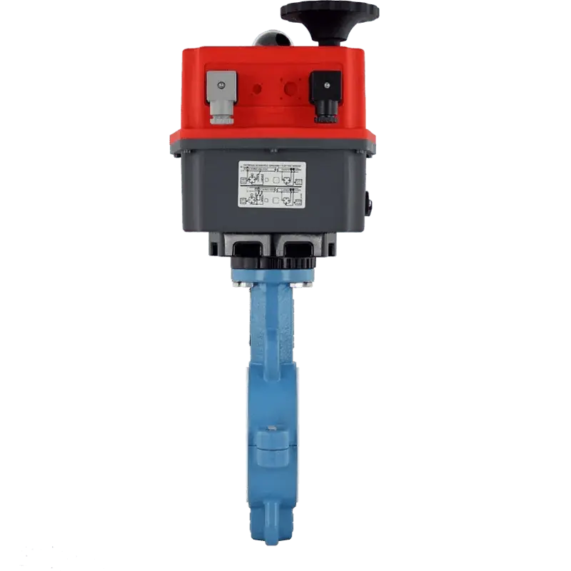 Fergo AK130 Absperrklappe DN 200 PN10 PTFE elektrischer Antrieb 24V - 230V