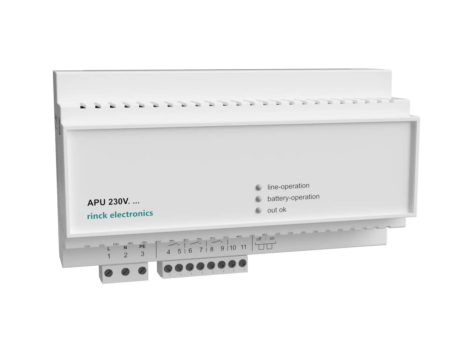 Produktfoto 1 von Rinck Electronic APU230V.12V.0,6A/0,3Ah, USV-Stromversorgung 230V/12V DC, 0,6A