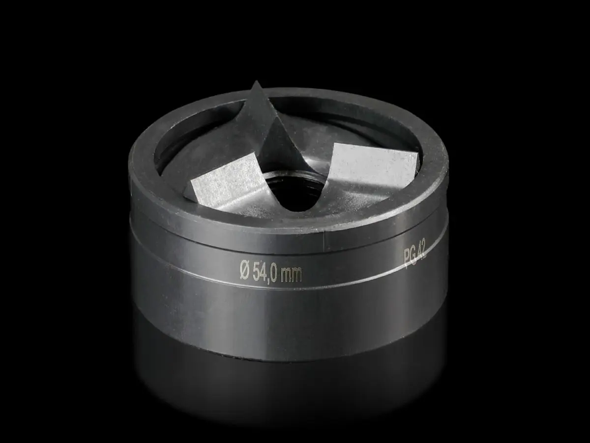 Produktfoto 1 von Rittal AS 4055.554, 4055554 Splitter hole punch, round for sheet steel, with triple splitting