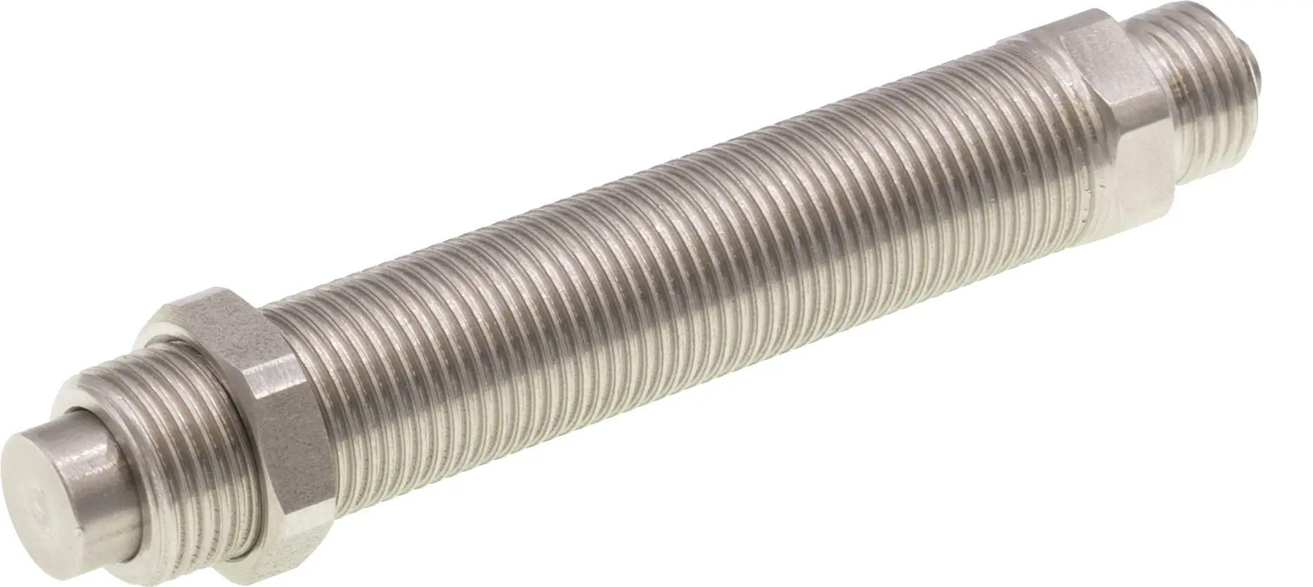 Produktfoto 1 von ipf Electronic AY000040, Zubehör Sensor, Anschlag, M12x1 77lang, Stahl, Stößel