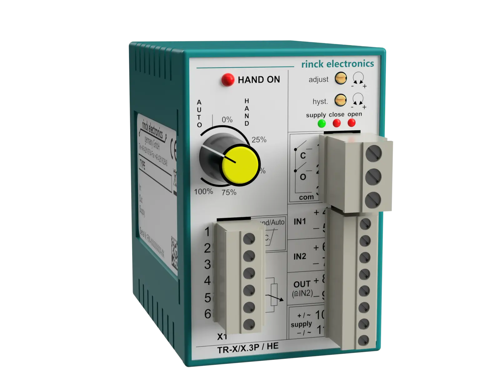 Produktfoto 1 von Rinck Electronic TR-X/X.3P/HE, Messumsetzer wie vor mit Handbedienebene