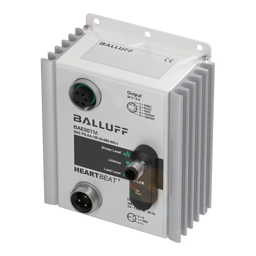 Produktfoto 1 von BALLUFF BAE PS-XA-1W-24-080-605-I, Heartbeat®-Netzgeräte+IO-Link-Schnittstelle