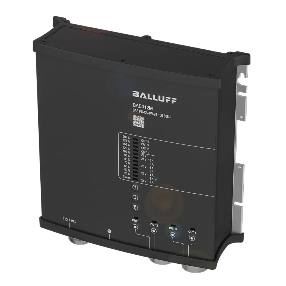 Produktfoto 1 von BALLUFF BAE PS-XA-1W-24-150-608-I, Feldnetzteile mit IO-Link-Schnittstelle