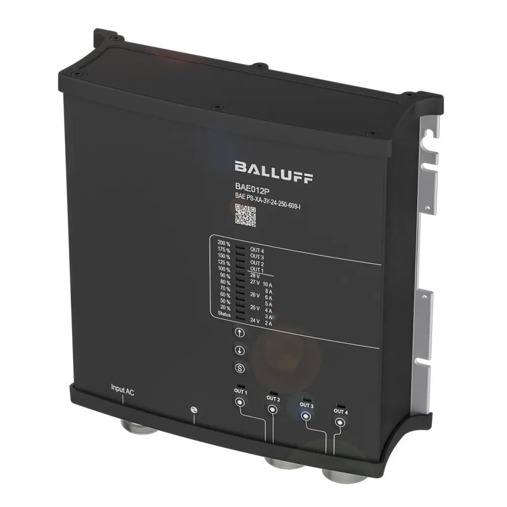 Produktfoto 1 von BALLUFF BAE PS-XA-3Y-24-250-609-I, Feldnetzteile mit IO-Link-Schnittstelle