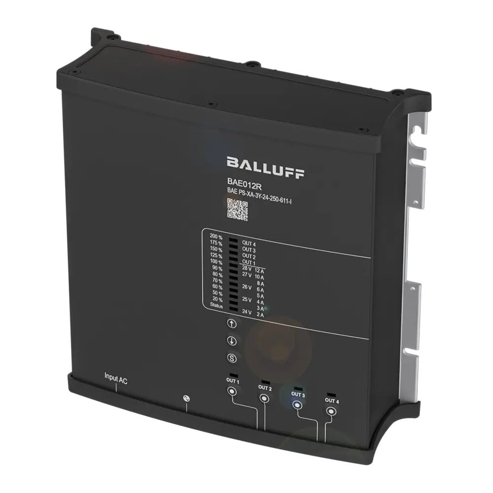 Produktfoto 1 von BALLUFF BAE PS-XA-3Y-24-250-611-I, Feldnetzteile mit IO-Link-Schnittstelle