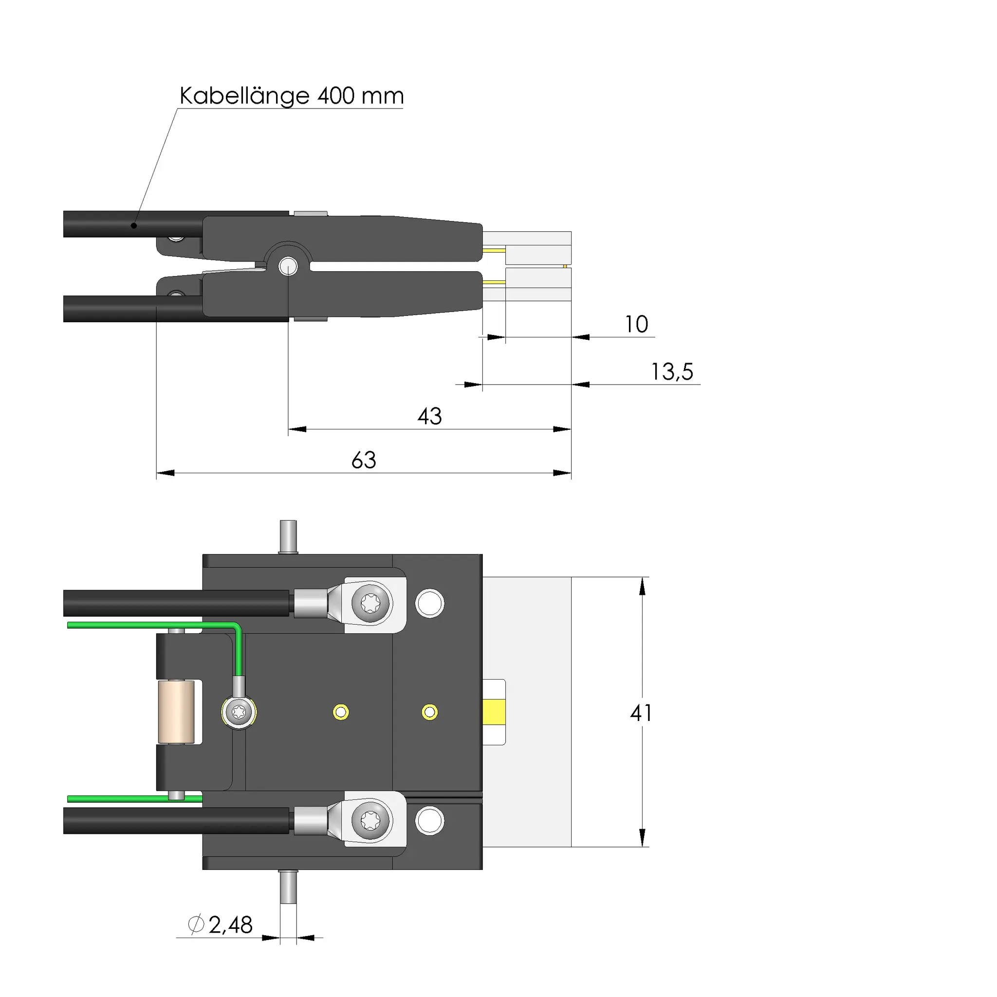 Produktfoto 1 von Ingun BCC-635 410 05 N 400 02 06, Batterie-Kontaktklemme