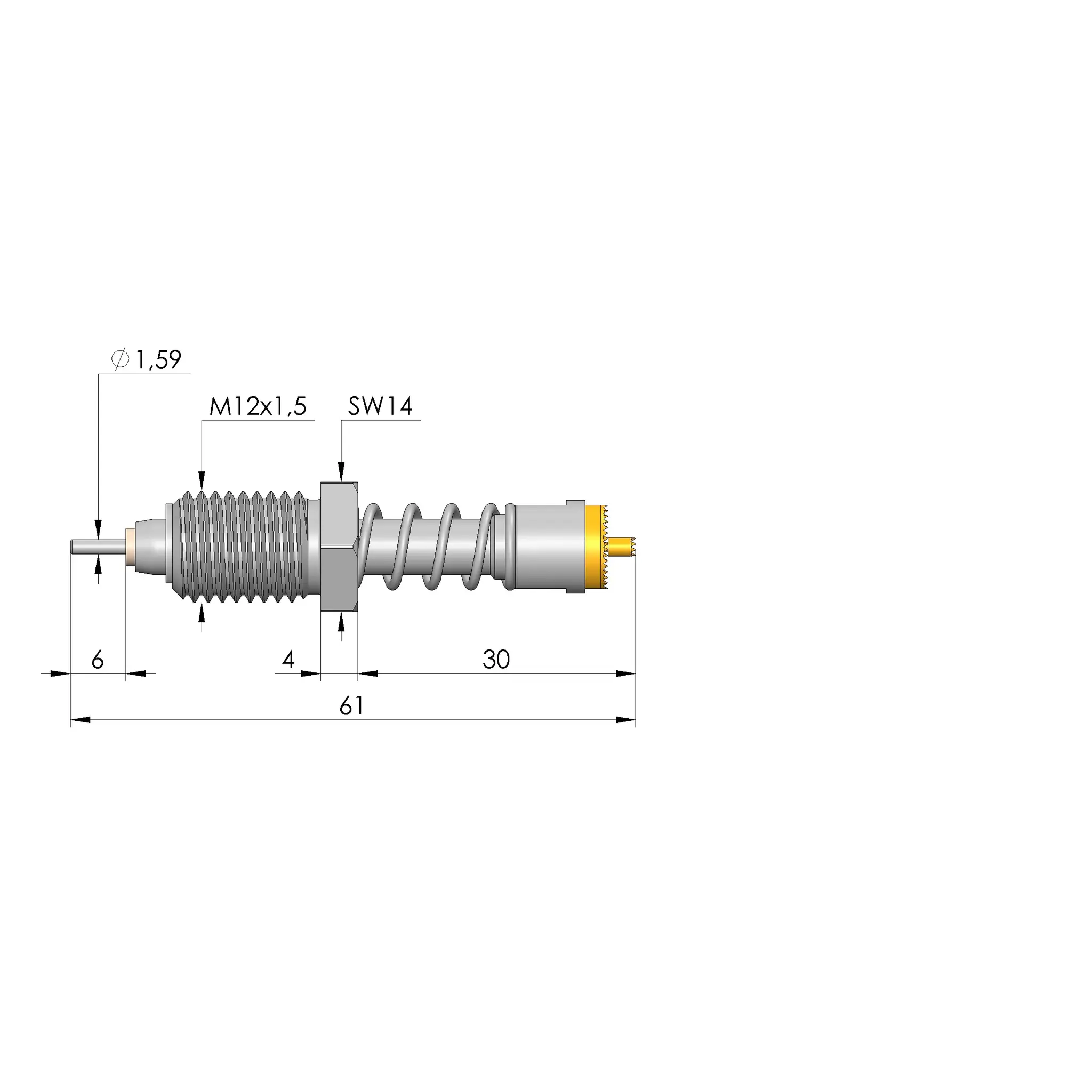 Produktfoto 1 von Ingun BCP-653 360 1000 A 28004 M-53, Batterie-Kontaktstift