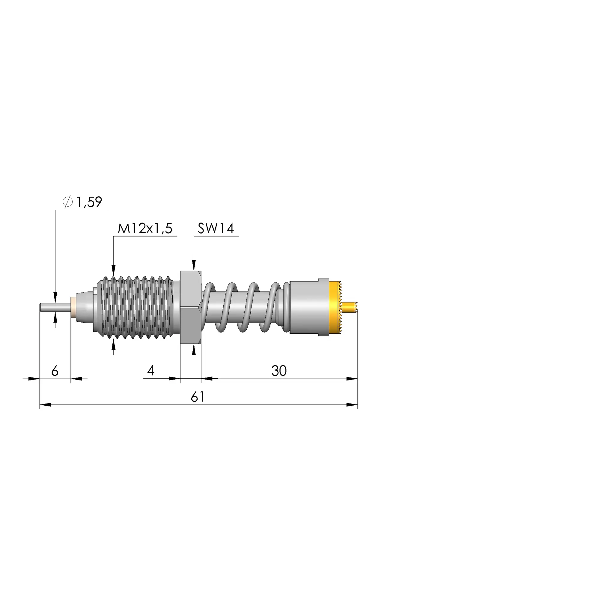 Produktfoto 1 von Ingun BCP-653 360 1100 A 35004 M-53, Batterie-Kontaktstift